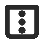 Menu Kebab Vertical Square SVG Icon